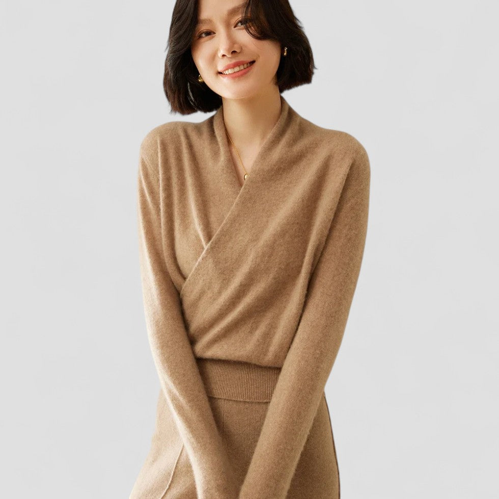 VogeLuxe | Crossover-Kaschmirpullover für Damen 2