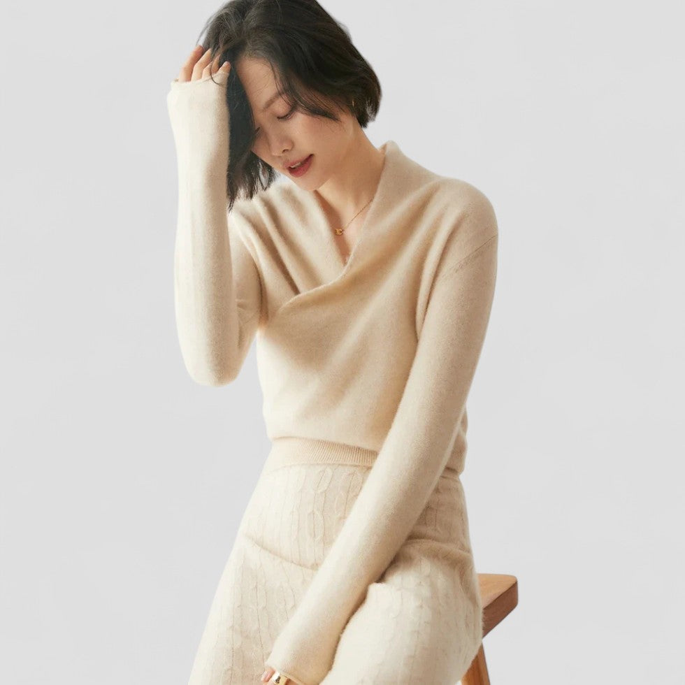 VogeLuxe | Crossover-Kaschmirpullover für Damen 4