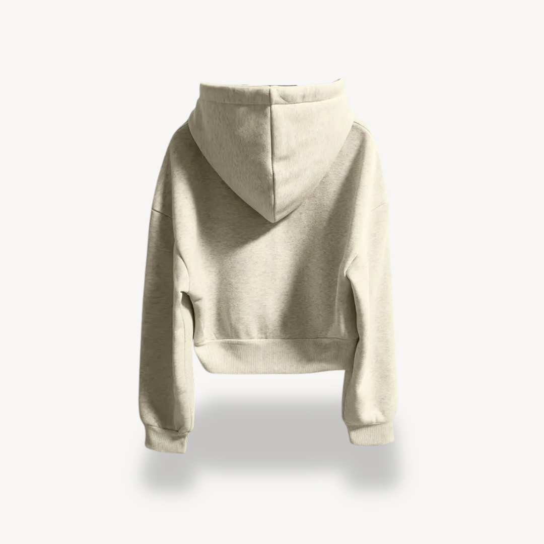 VogeLuxe | Damen-Hoodie aus Baumwolle mit Doppelreißverschluss 1