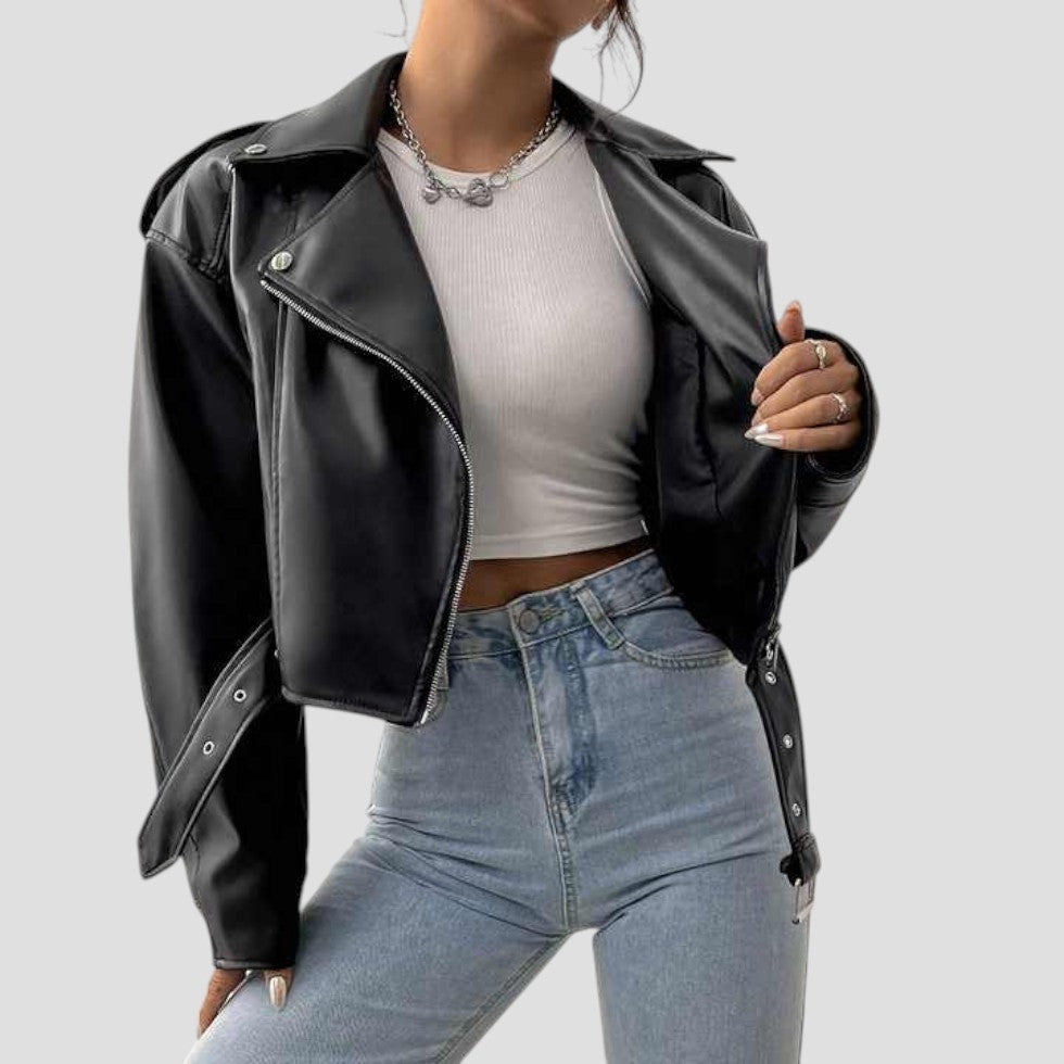 VogeLuxe | Damen-Motorradjacke aus Kunstleder 0