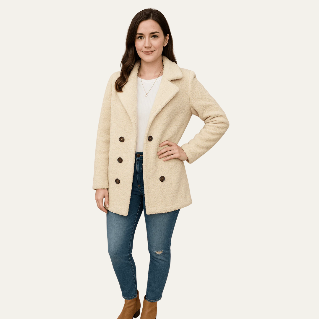 VogeLuxe | Damen-Peacoat mit Struktur, zweireihig, 0