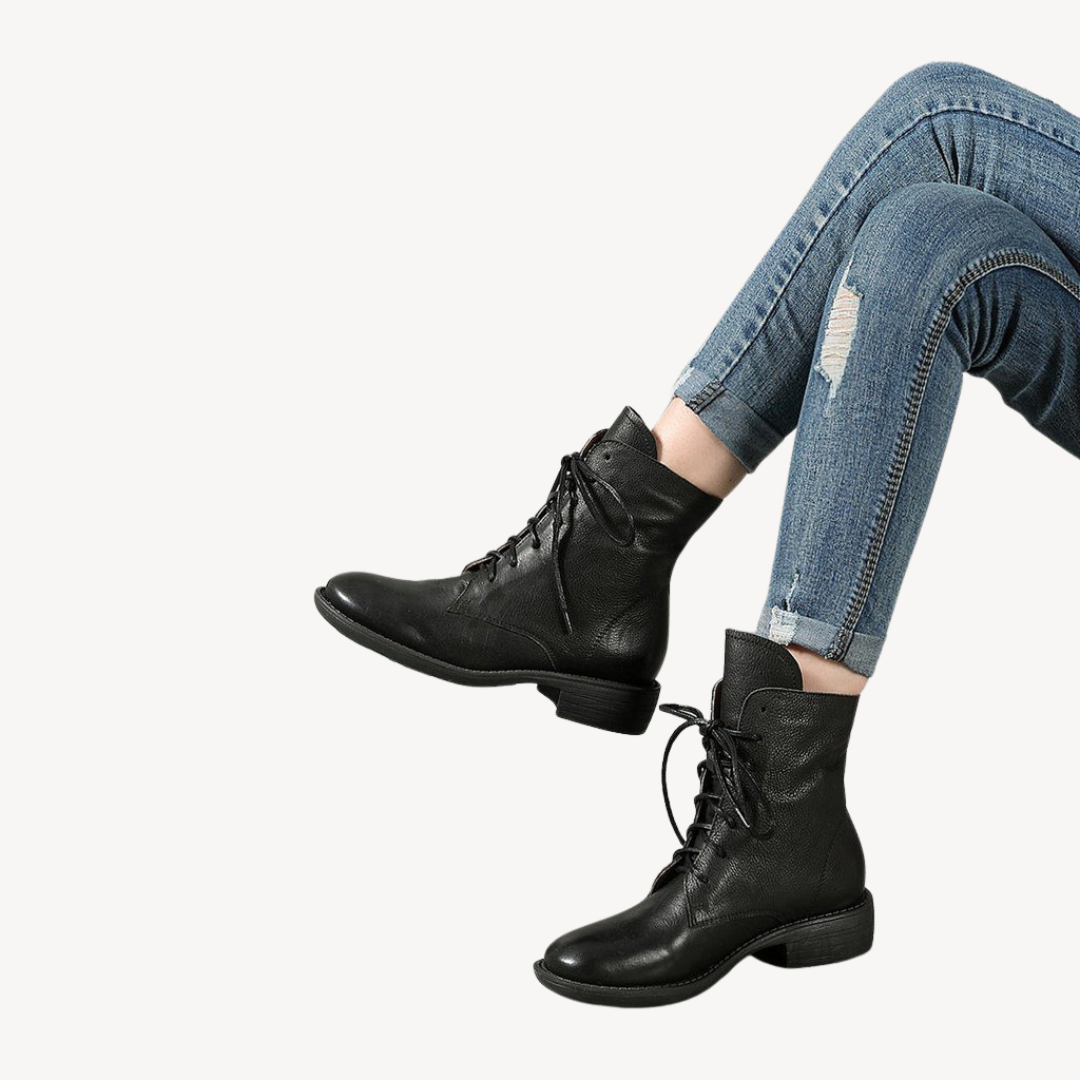 VogeLuxe | Damen-Schnürstiefeletten aus echtem Leder 4