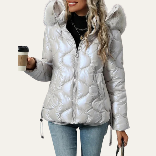 VogeLuxe | Damen-Steppjacke in Metallic-Optik 0