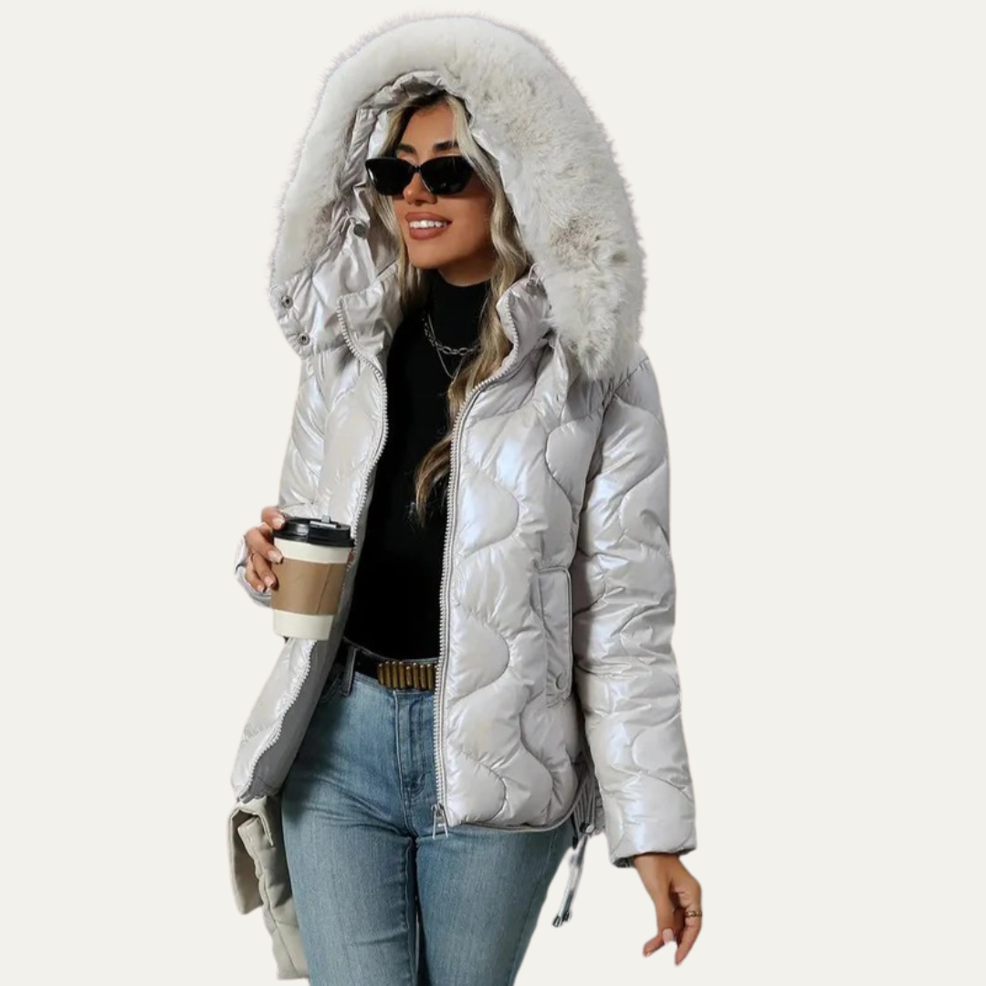VogeLuxe | Damen-Steppjacke in Metallic-Optik 1