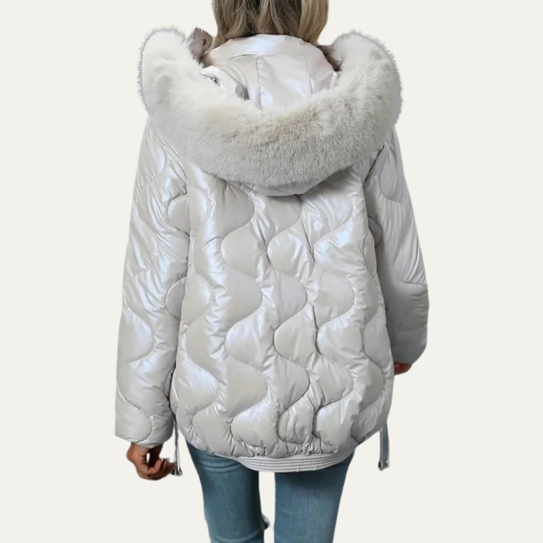 VogeLuxe | Damen-Steppjacke in Metallic-Optik 2
