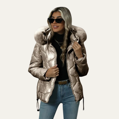 VogeLuxe | Damen-Steppjacke in Metallic-Optik 3