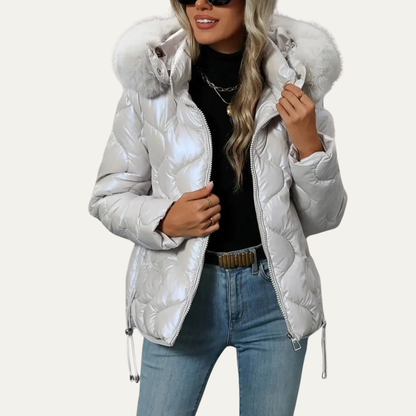 VogeLuxe | Damen-Steppjacke in Metallic-Optik 5