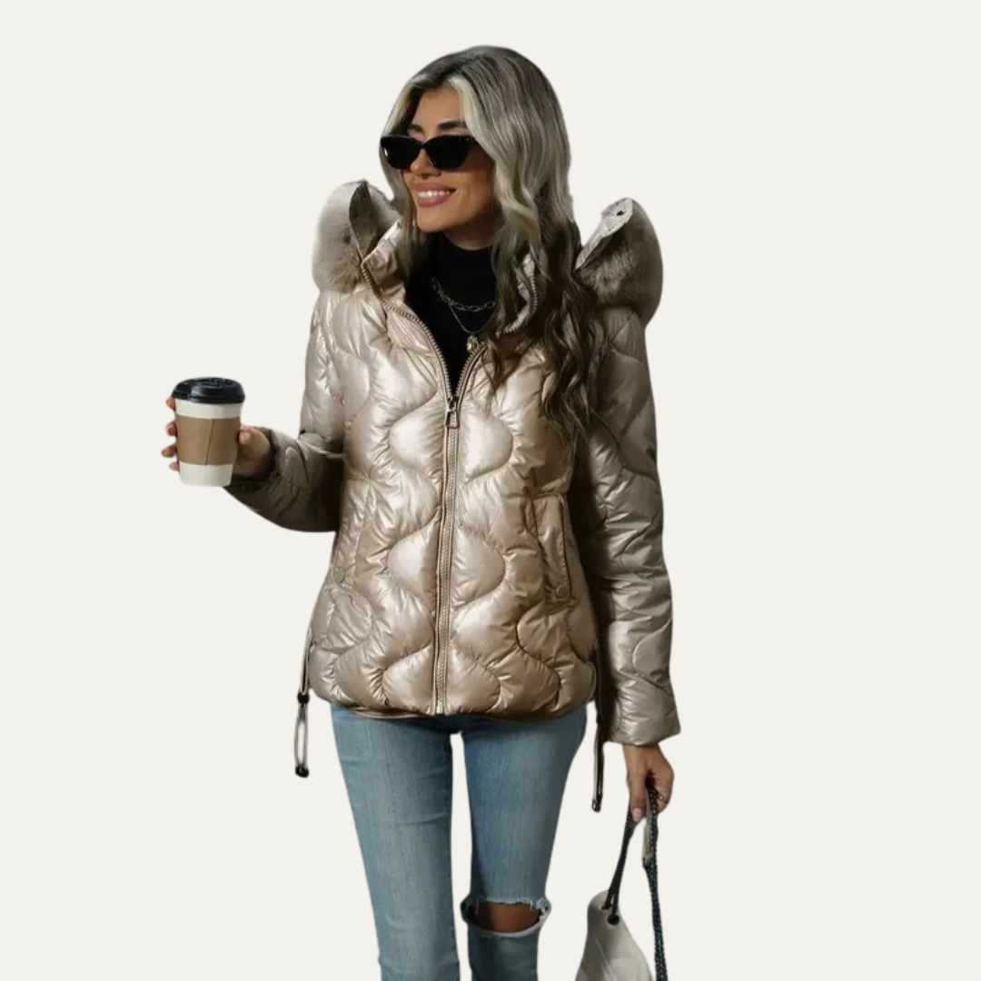 VogeLuxe | Damen-Steppjacke in Metallic-Optik 6