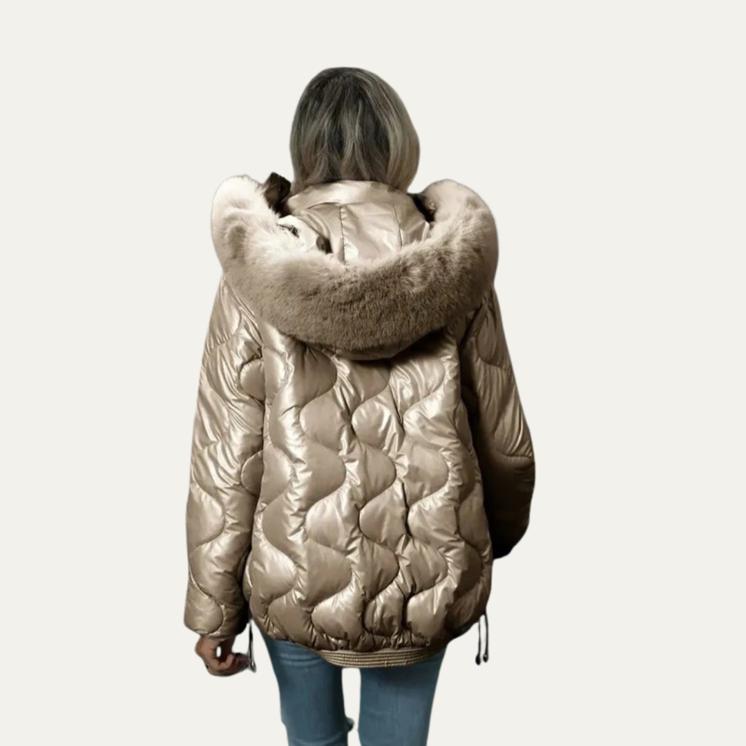 VogeLuxe | Damen-Steppjacke in Metallic-Optik 8