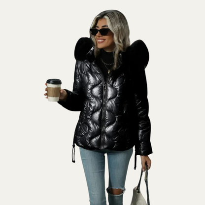 VogeLuxe | Damen-Steppjacke in Metallic-Optik 9