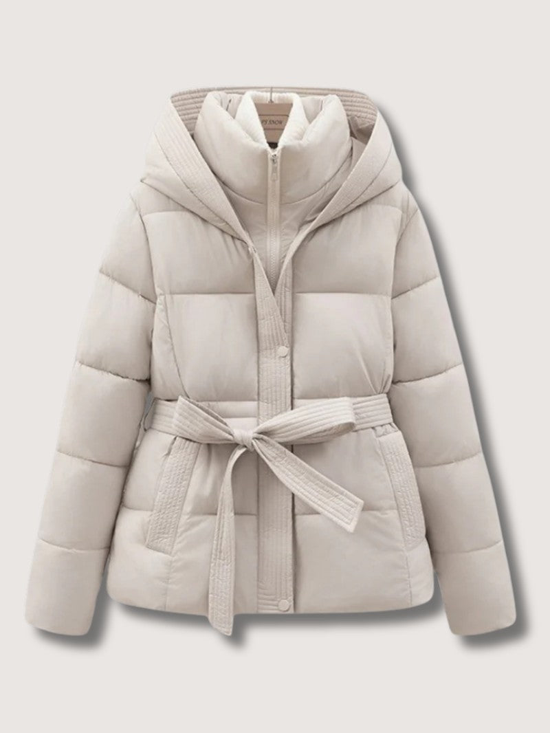 VogeLuxe | Damen-Steppjacke mit Gürtel und Stehkragen 0