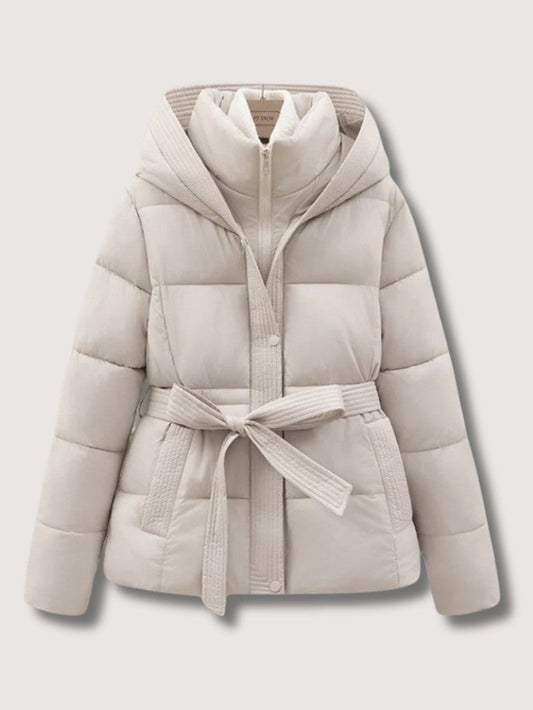 VogeLuxe | Damen-Steppjacke mit Gürtel und Stehkragen 0