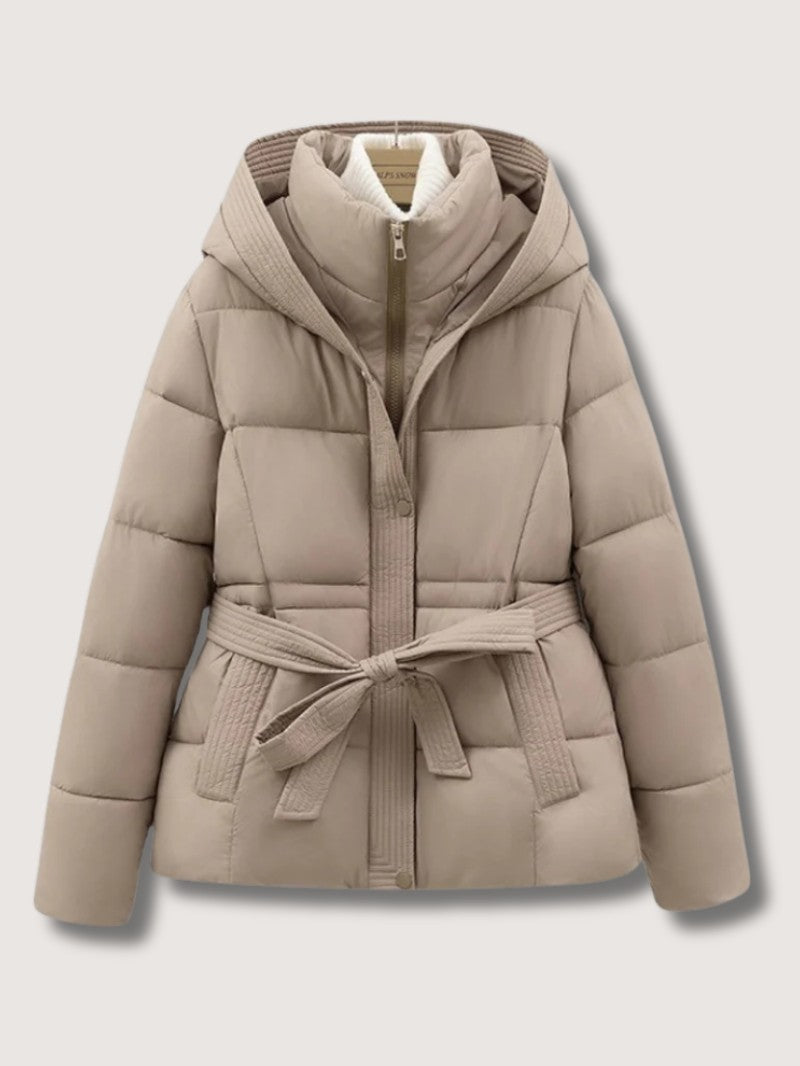 VogeLuxe | Damen-Steppjacke mit Gürtel und Stehkragen 1