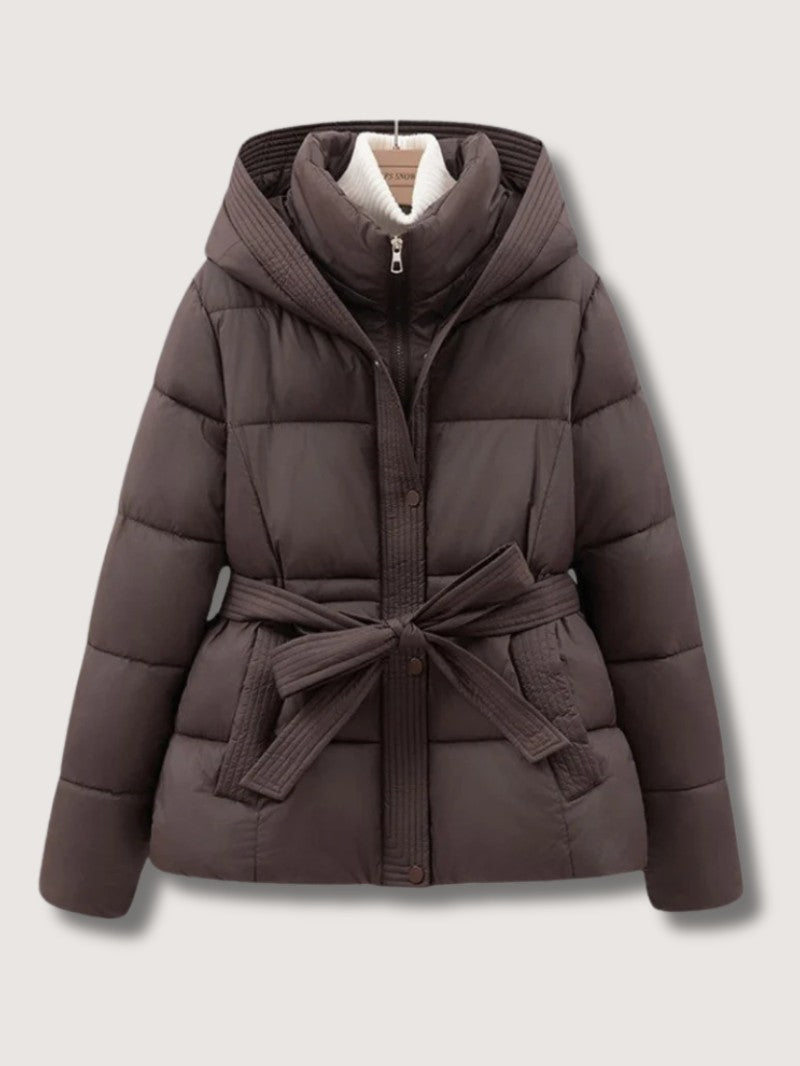 VogeLuxe | Damen-Steppjacke mit Gürtel und Stehkragen 3