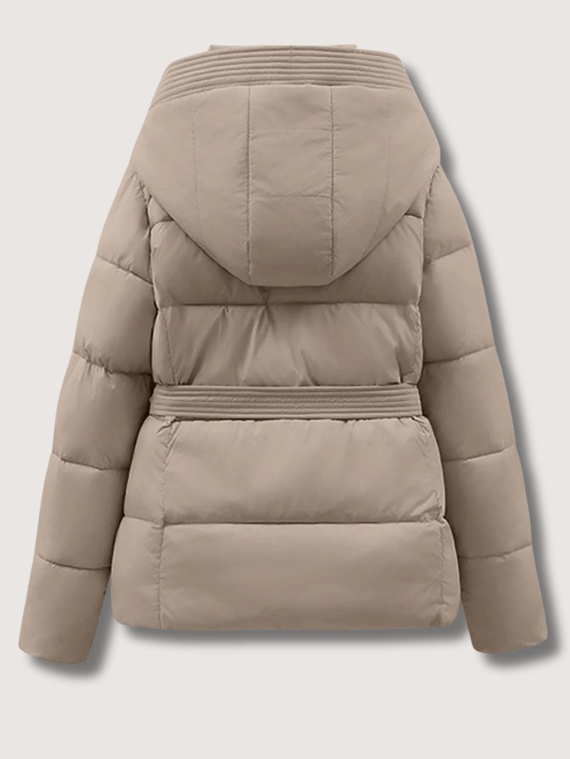 VogeLuxe | Damen-Steppjacke mit Gürtel und Stehkragen 5