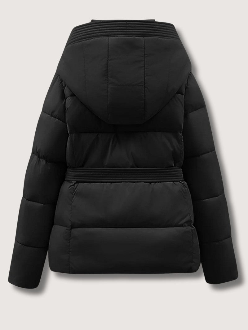 VogeLuxe | Damen-Steppjacke mit Gürtel und Stehkragen 6