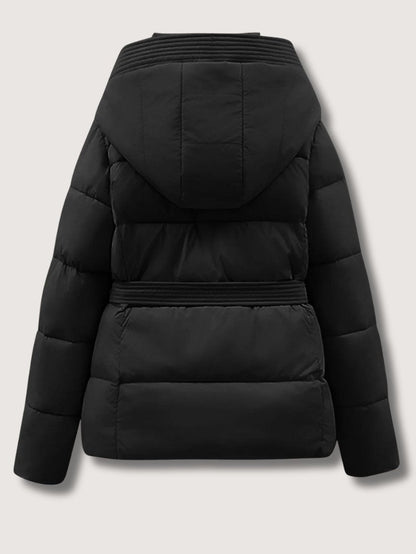 VogeLuxe | Damen-Steppjacke mit Gürtel und Stehkragen 6