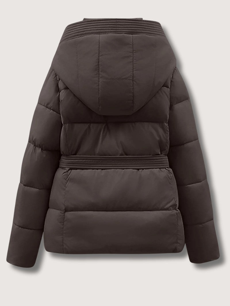 VogeLuxe | Damen-Steppjacke mit Gürtel und Stehkragen 7