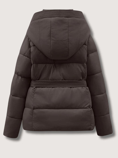 VogeLuxe | Damen-Steppjacke mit Gürtel und Stehkragen 7