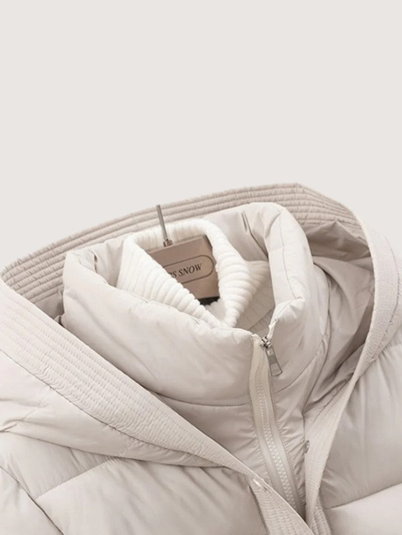 VogeLuxe | Damen-Steppjacke mit Gürtel und Stehkragen 8