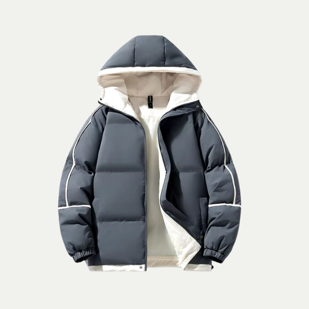 VogeLuxe | Damen-Steppjacke mit Kapuze und Kontrastfutter 0
