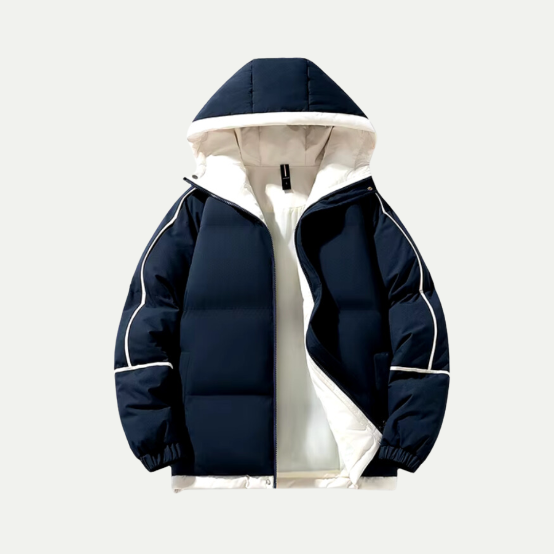 VogeLuxe | Damen-Steppjacke mit Kapuze und Kontrastfutter 1