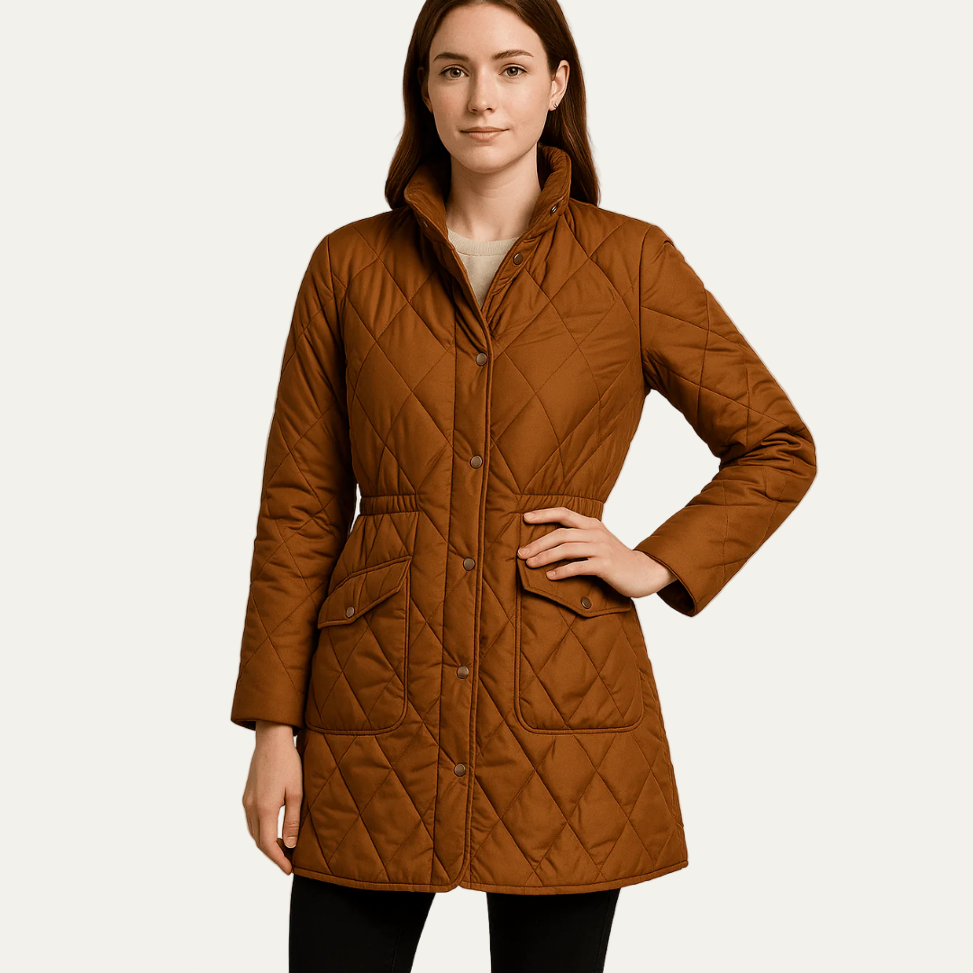 VogeLuxe | Damen-Steppjacke mit Rautenmuster und Knöpfen 1