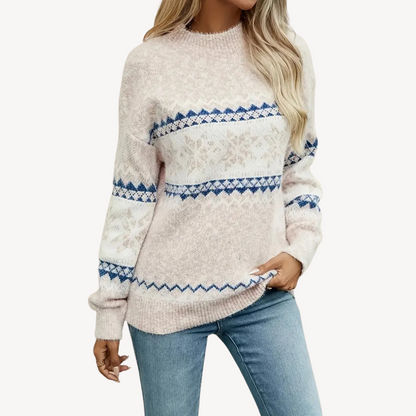 VogeLuxe | Damen-Strickpullover mit Schneeflockenmuster 3