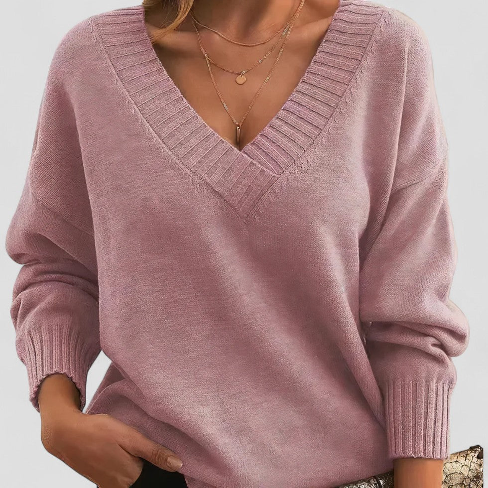 VogeLuxe | Damen-Strickpullover mit V-Ausschnitt 5