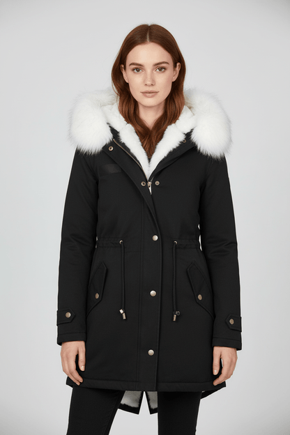 VogeLuxe | Damen-Winterparka mit Kapuze und Fellfutter 0