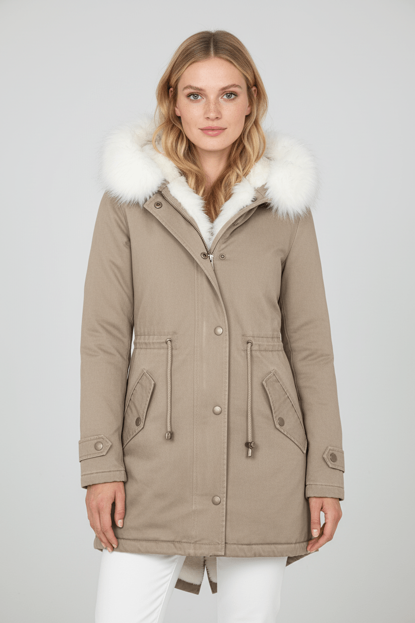 VogeLuxe | Damen-Winterparka mit Kapuze und Fellfutter 10