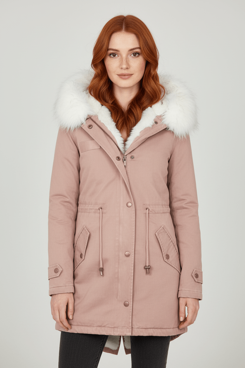 VogeLuxe | Damen-Winterparka mit Kapuze und Fellfutter 11