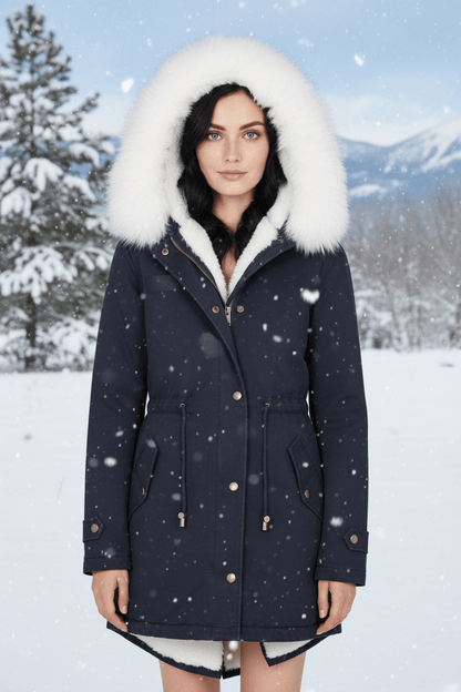 VogeLuxe | Damen-Winterparka mit Kapuze und Fellfutter 7