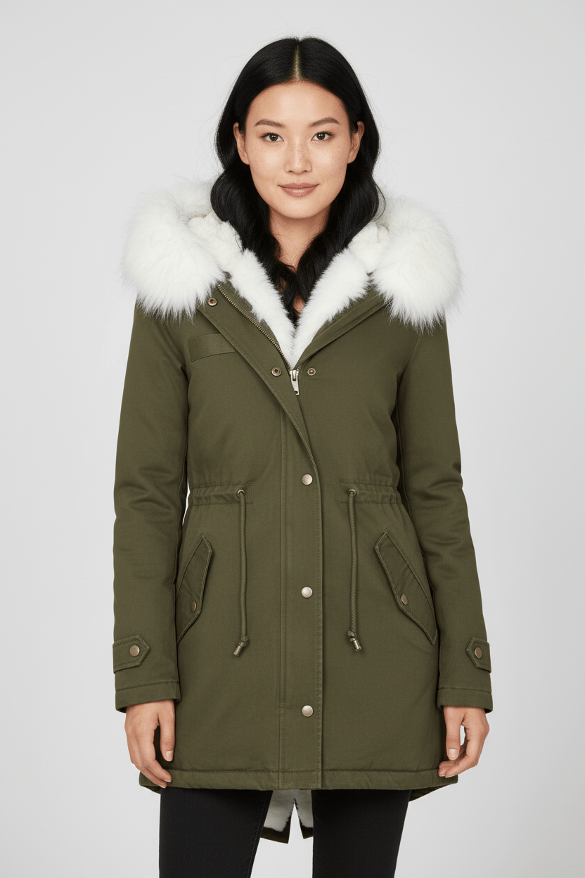 VogeLuxe | Damen-Winterparka mit Kapuze und Fellfutter 8