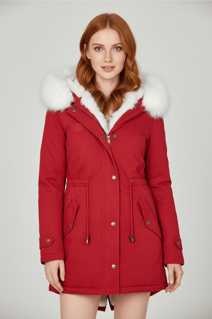VogeLuxe | Damen-Winterparka mit Kapuze und Fellfutter 9