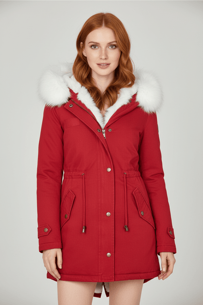 VogeLuxe | Damen-Winterparka mit Kapuze und Fellfutter 9