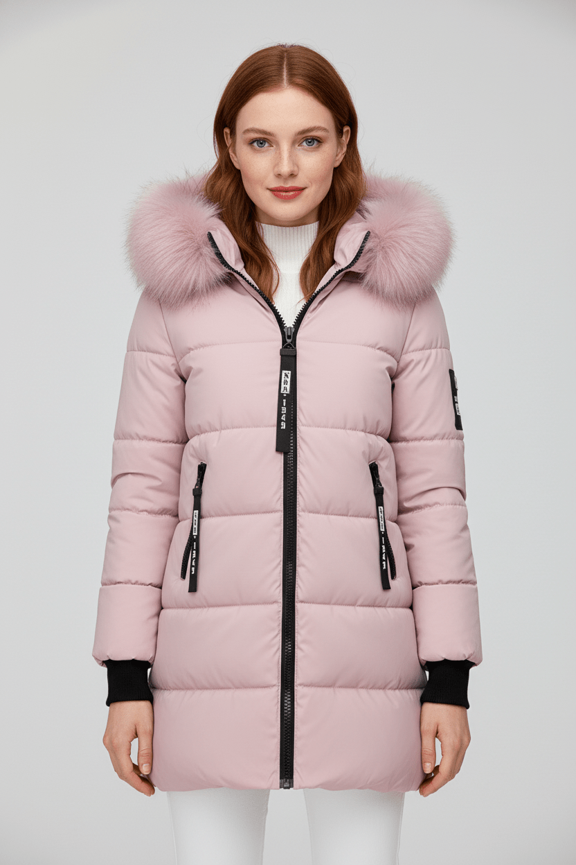 VogeLuxe | Damen-Winterparka mit Kapuze und Pelzbesatz 1