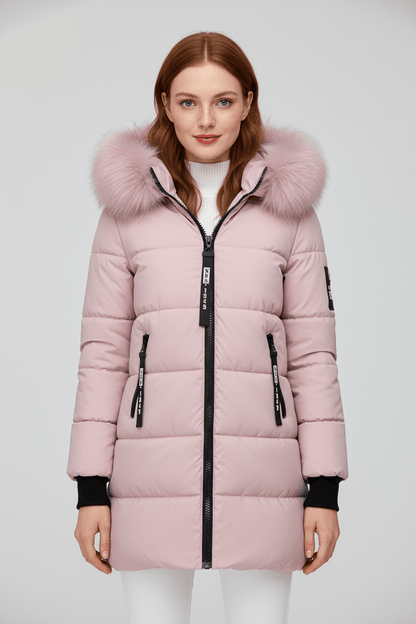 VogeLuxe | Damen-Winterparka mit Kapuze und Pelzbesatz 1