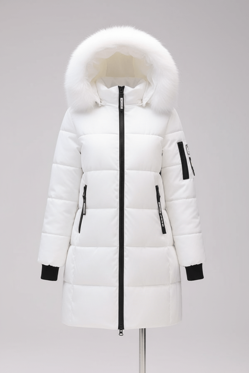 VogeLuxe | Damen-Winterparka mit Kapuze und Pelzbesatz 5