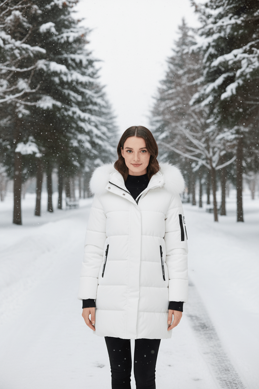 VogeLuxe | Damen-Winterparka mit Kapuze und Pelzbesatz 6