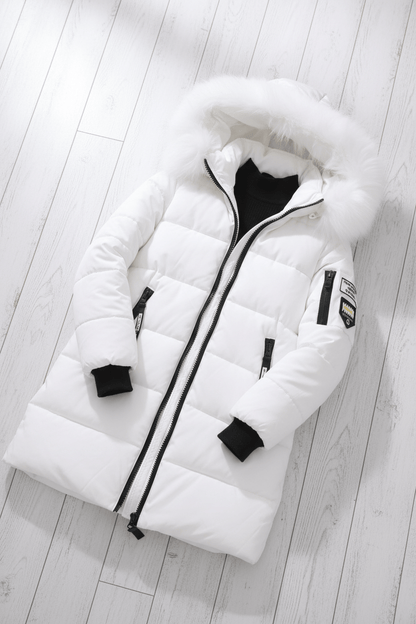 VogeLuxe | Damen-Winterparka mit Kapuze und Pelzbesatz 7