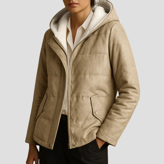VogeLuxe | Damen-Winterparka mit Kapuze und Sherpa-Futter 0