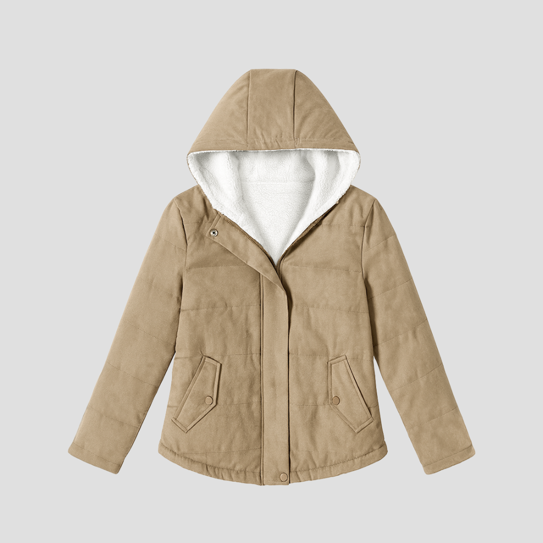 VogeLuxe | Damen-Winterparka mit Kapuze und Sherpa-Futter 1