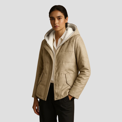 VogeLuxe | Damen-Winterparka mit Kapuze und Sherpa-Futter 2