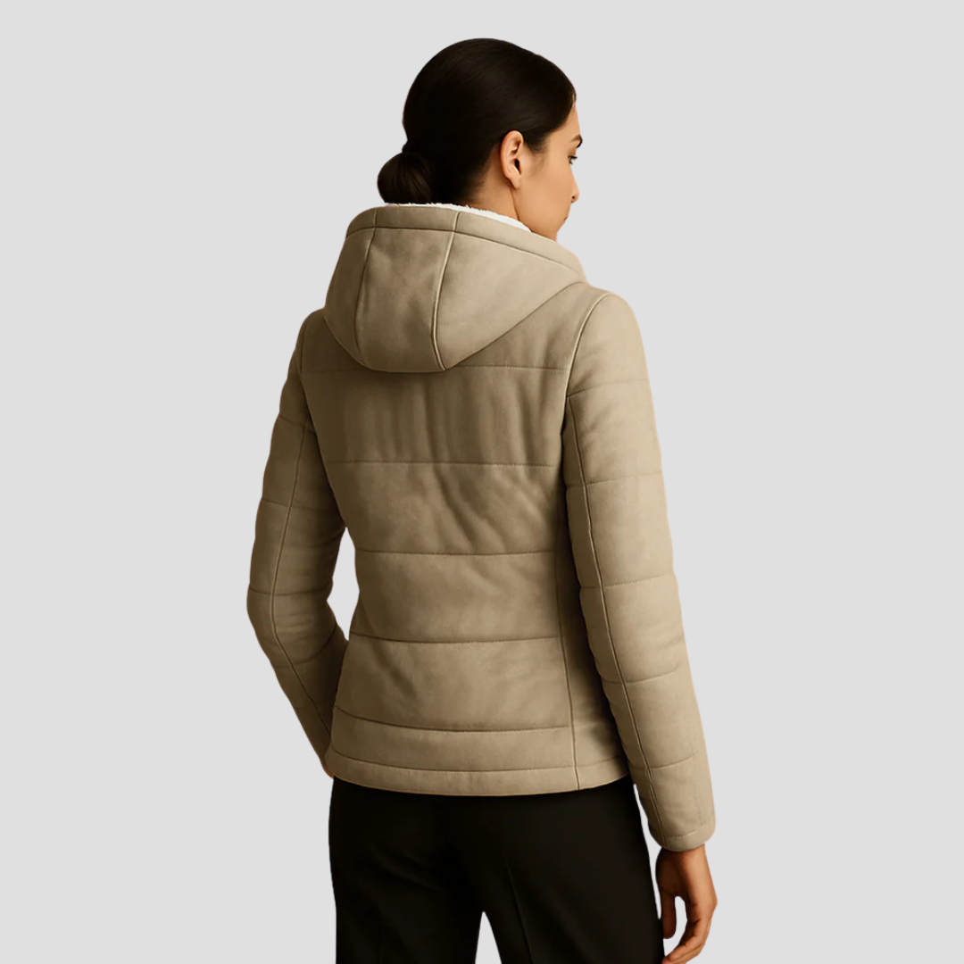VogeLuxe | Damen-Winterparka mit Kapuze und Sherpa-Futter 3