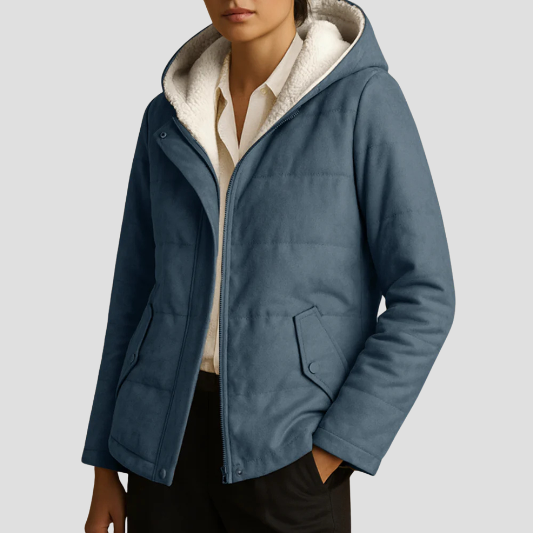 VogeLuxe | Damen-Winterparka mit Kapuze und Sherpa-Futter 4