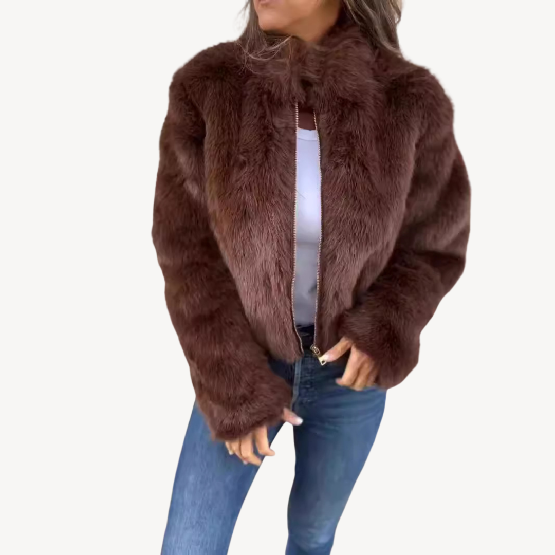 VogeLuxe | Damen Plüsch Winterjacke 2