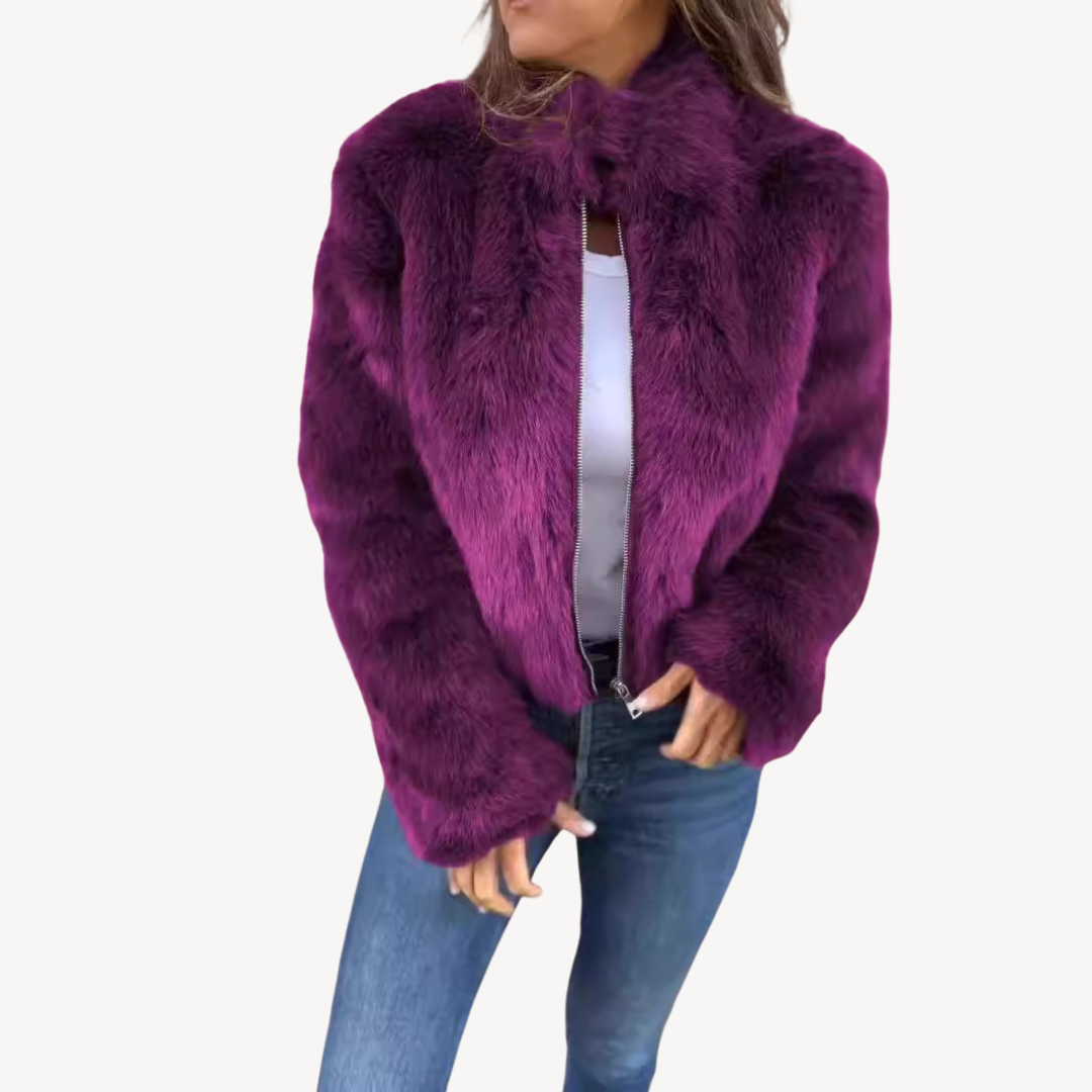 VogeLuxe | Damen Plüsch Winterjacke 4
