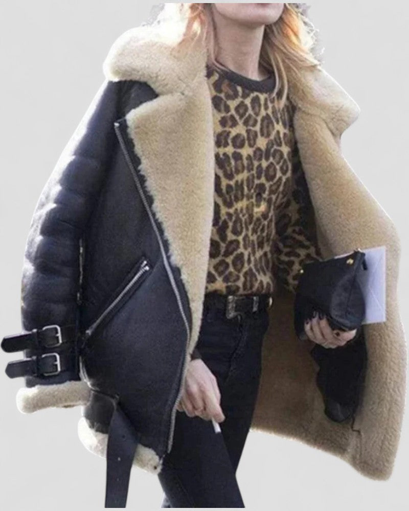 VogeLuxe | Damen Winter Kunstlederjacke 0