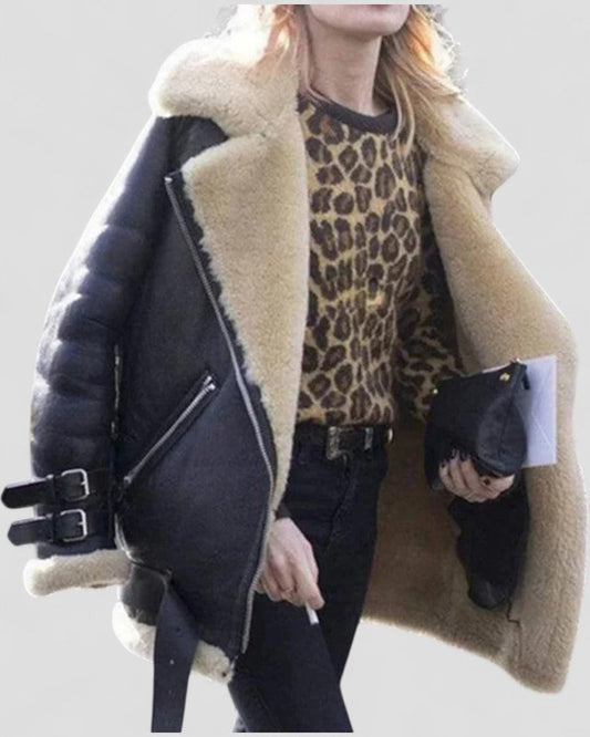 VogeLuxe | Damen Winter Kunstlederjacke 0